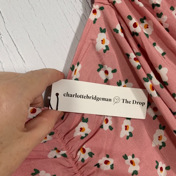Charlotte Bridgeman Floral Pink Crop Top Sz L NWT - Picture 15 of 16